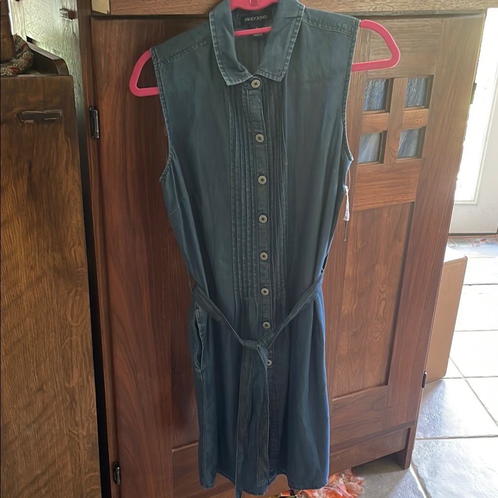 Bandolino Blue Sleeveless Midi Dress